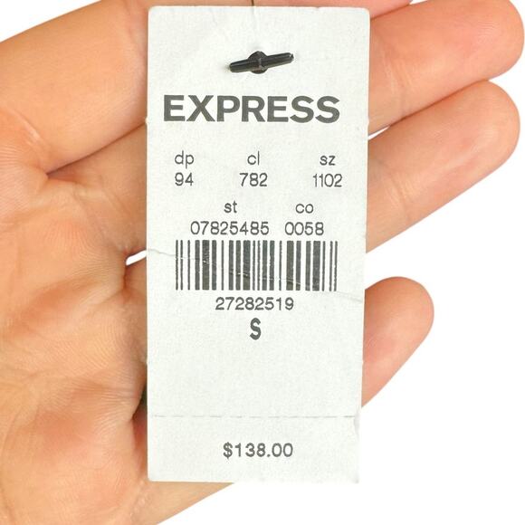 Express NWT S Black Leopard Print Ruffle Long Puff Sleeve Sparkle Mini Dress - Picture 10 of 12